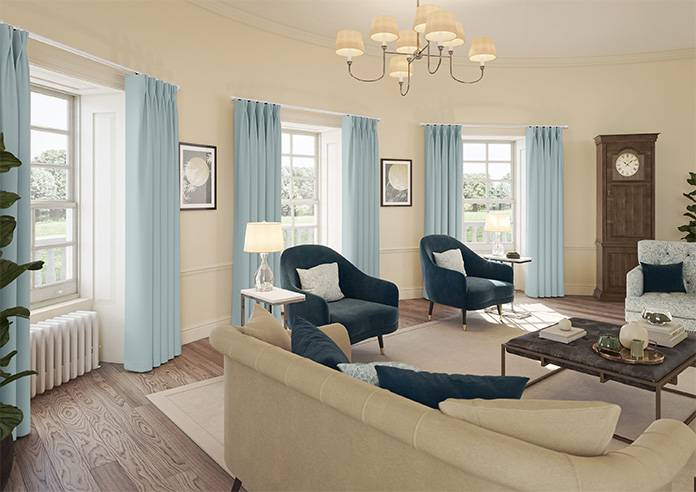 Stamford, Azure - Made to Measure Curtains - Image 8